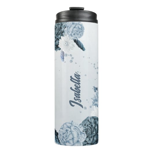Blütenblüten botanisch thermosbecher (Vorderseite)