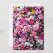 Blütenblüten bunter Rose Einladung Hochzeit (Rückseite)