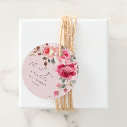 Blütenblüten Delight Baby Dusche Geschenkanhänger (Beispiel)