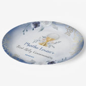 Blütenblüten der Heiligen Kommunion Pappteller (Schrägansicht)