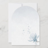 Blütenblüten der Marine botanische Hochzeit Einladung (Rückseite)