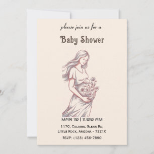 Blütenblüten der Mutterschaft: Blumenkartentuch Einladung