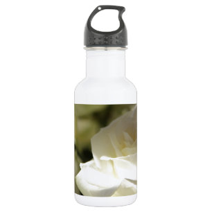 Blütenblüten der Weißen Rose Destinative Gardens Trinkflasche