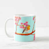 Blütenblüten des Roten Robins Kaffeetasse (Links)