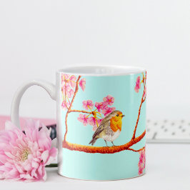 Blütenblüten des Roten Robins Kaffeetasse