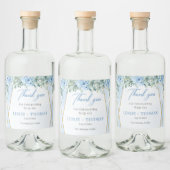 Blütenblüten, goldener Eukalyptus Alkoholflaschenetikett (Flaschen)