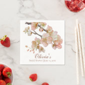 Blütenblüten in Orangenrot Serviette (Beispiel)