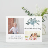 Blütenblüten Muttertag Blumengebirge Foto Karte (Stehend Vorderseite)