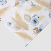 Blütenblüten und Pampasgras Exotic Seidenpapier (Detail)