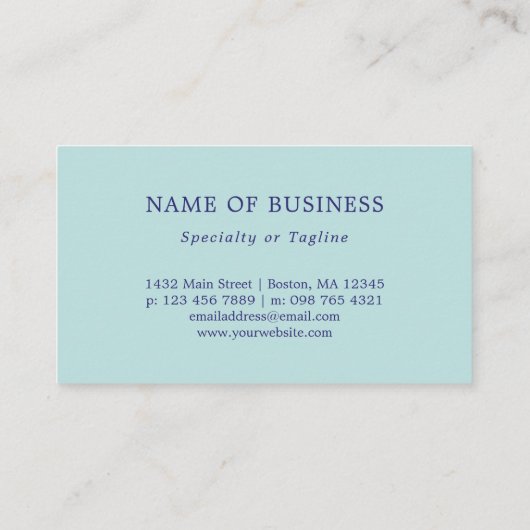 Blütenblüten Visitenkarte (Rückseite)