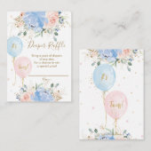 Blütenblütenballons Zwillingsblume Windeln Windelw Begleitkarte (Vorne/Hinten)