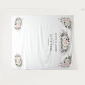 Blütenblütenblume Rose Gold Wedding Foto Prop. Wandteppich (Vorderseite (Horizontal))