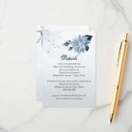 Blütenblütenblumen und botanische Details Begleitkarte