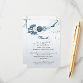 Blütenblütenblumen und botanische Details Begleitkarte