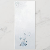 Blütenblütenblumen und botanisches Hochzeitsmenü Menükarte (Rückseite)