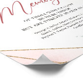 Blütenblütenblüte in Geliebter Gedächtnisschild Poster (Ecke)