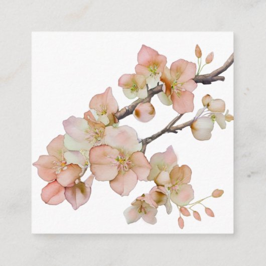 Blütenblütenblüten in Orange UAWG Begleitkarte (Rückseite)