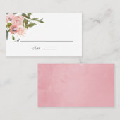 Blütenblütenblütenblume Rosa Hochzeit Platzkarte (Vorne/Hinten)