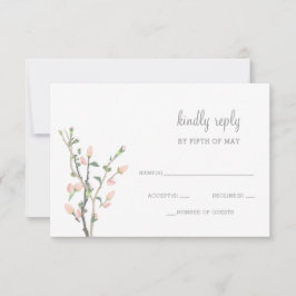 Blütenblütenblütenblüte Hochzeit rsvp Karte