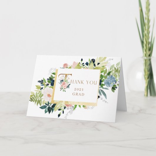 Blütenblütenblütenblütenblüte Foto Abschluss Danke Karte (Vorderseite)