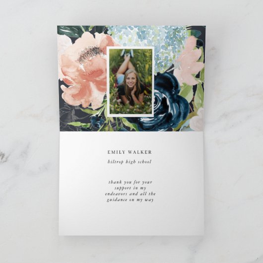 Blütenblütenblütenblütenblüte Foto Faltender Absch Karte (Innenseite)