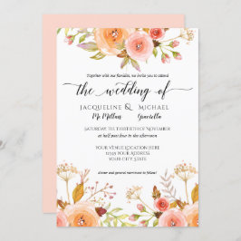 Blütenblütenblütenblütenblütenblätter, Rose Leaf F Einladung