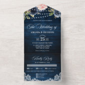 Blütenblütenblütenblütenstrasse Hochzeit All In One Einladung (Innen Boden)