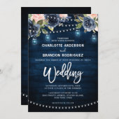 Blütenblütenblütenblütenstrasse Hochzeit Einladung (Vorne/Hinten)