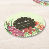 Blütenblütenblütenfarbe Hochzeiten C Runder Pappuntersetzer (Angewinkelt)