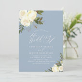 Blütenblütenblütenhochzeit Einladung (Stehend Vorderseite)