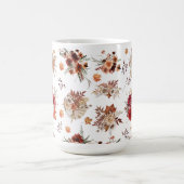 Blütenblütenblütenmuster Herbstmuster Kaffeetasse (Mittel)