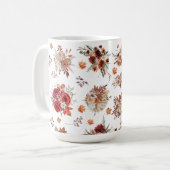 Blütenblütenblütenmuster Herbstmuster Kaffeetasse (Vorderseite Links)