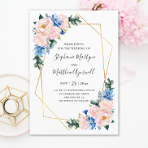 Blütenblütenblütenpink Geometric Floral Wedding