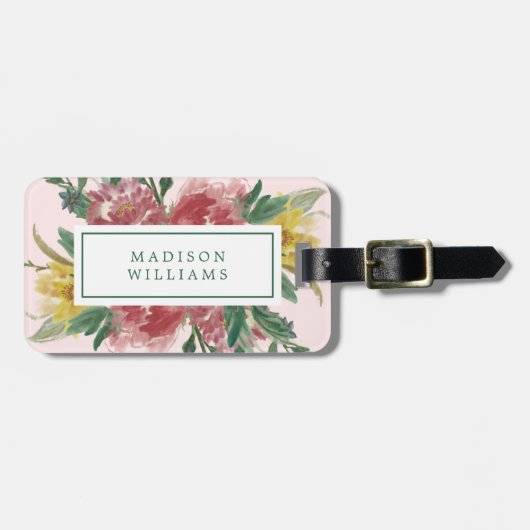Blütenblutende Blume Gepäckanhänger (Vorderseite horizontal)