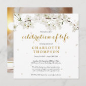 Blütenblütenfest - Foto des Lebens Einladung (Vorne/Hinten)