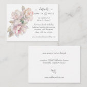 Blütenblütenhochzeit Begleitkarte (Vorne/Hinten)