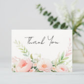 Blütenblütenhochzeit Dankeskarte (Stehend Vorderseite)