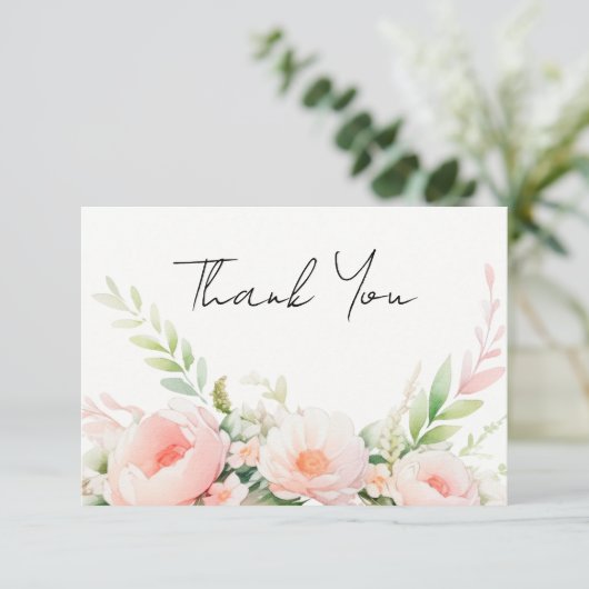 Blütenblütenhochzeit Dankeskarte (Stehend Vorderseite)