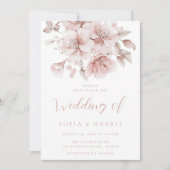 Blütenblütenhochzeit Einladung (Vorderseite)