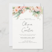 Blütenblütenhochzeit Einladung (Vorderseite)