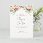 Blütenblütenhochzeit Einladung (Stehend Vorderseite)
