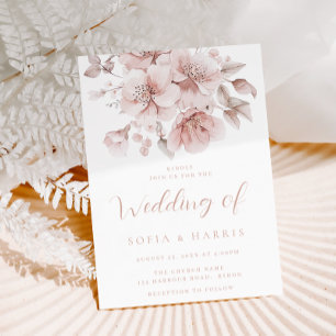 Blütenblütenhochzeit Einladung