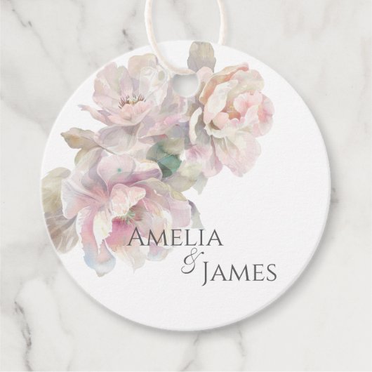 Blütenblütenhochzeit Geschenkanhänger (Vorderseite)