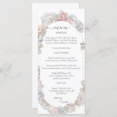 Blütenblütenhochzeit Menükarte (Vorne/Hinten)