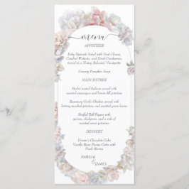 Blütenblütenhochzeit Menükarte