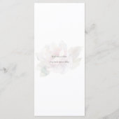 Blütenblütenhochzeit Menükarte (Rückseite)