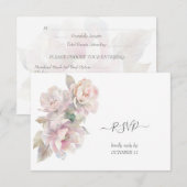 Blütenblütenhochzeit RSVP Karte (Vorne/Hinten)