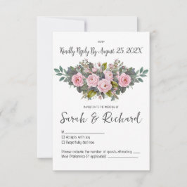 Blütenblütenhochzeit RSVP Karte