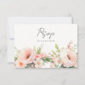 Blütenblütenhochzeit RSVP Karte (Vorderseite)