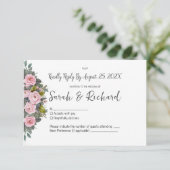 Blütenblütenhochzeit RSVP Karte (Stehend Vorderseite)